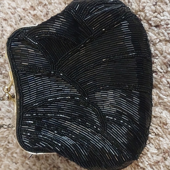 Black beaded clutch purse - NWOT - Picture 7 of 11